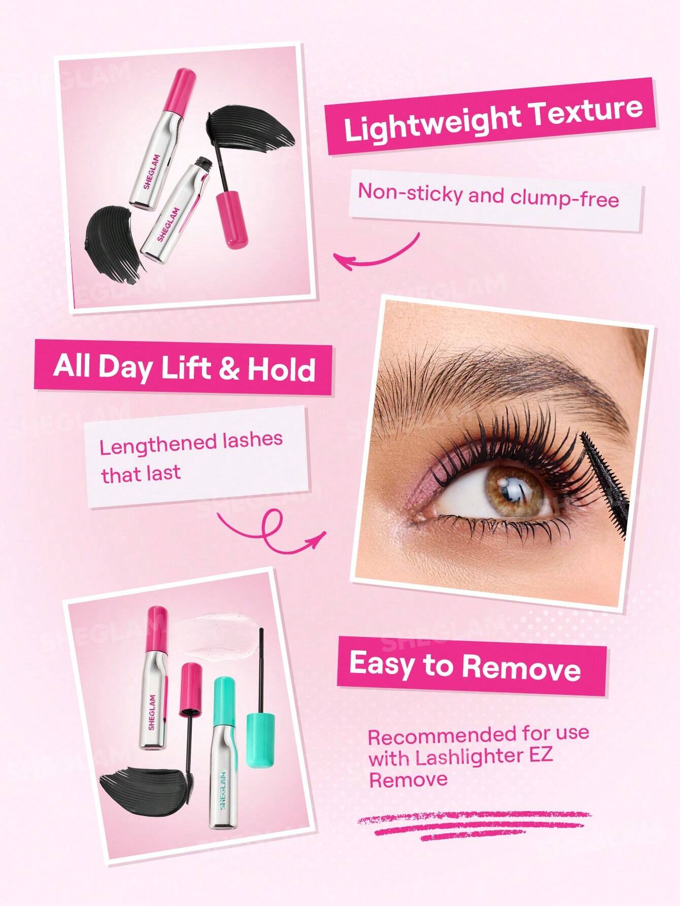 Mascara de pestañas Lashlighter Up & Out SHEGLAM