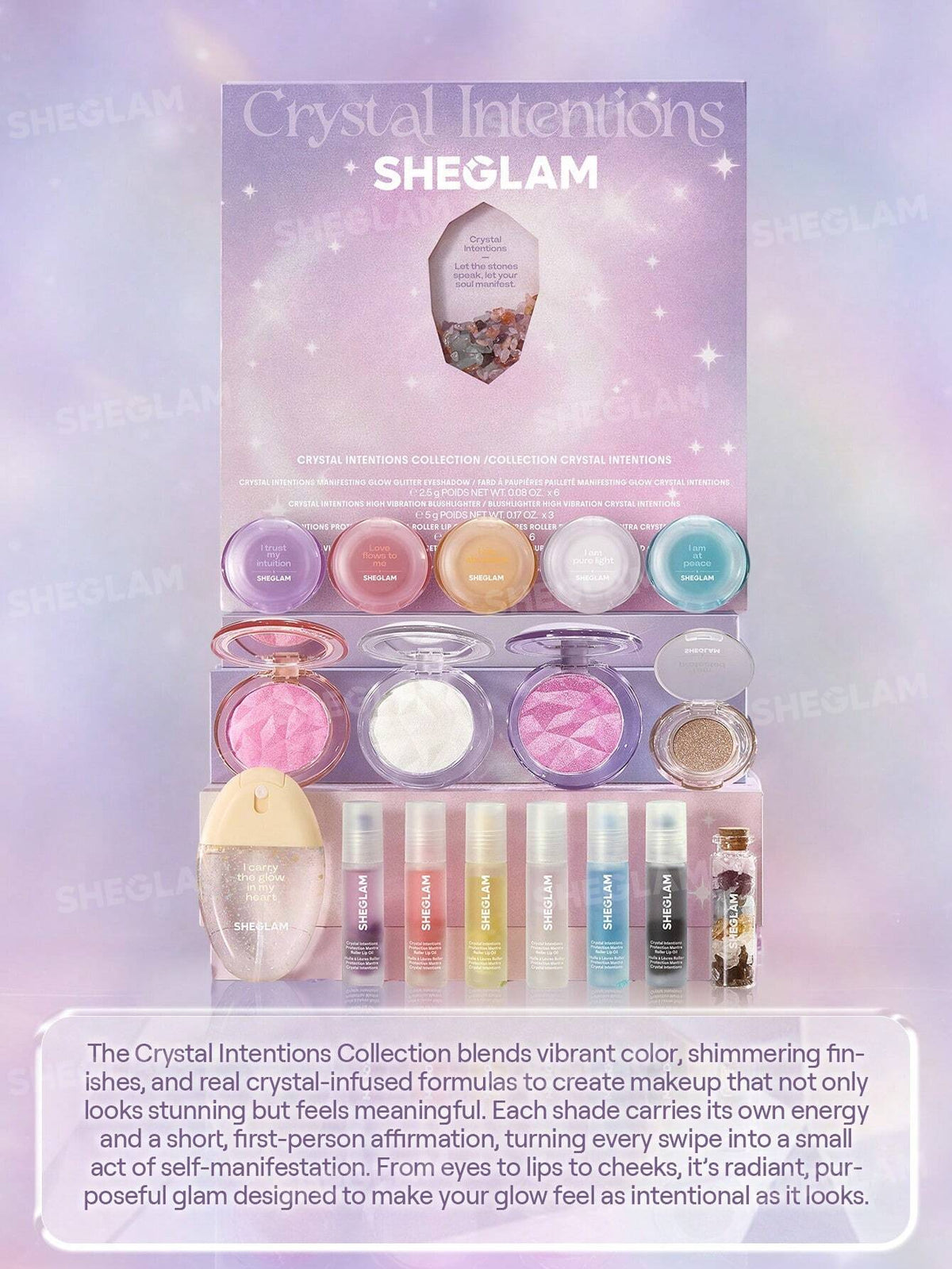 Colección Crystal Intentions X SHEGLAM