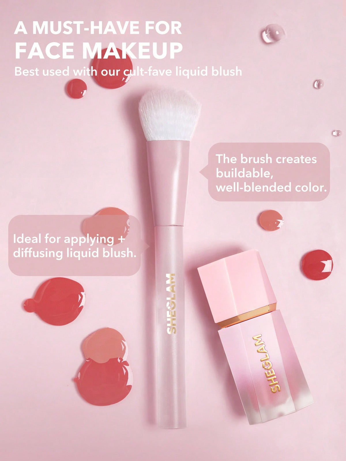 Bundle Blush líquido + Brocha SHEGLAM