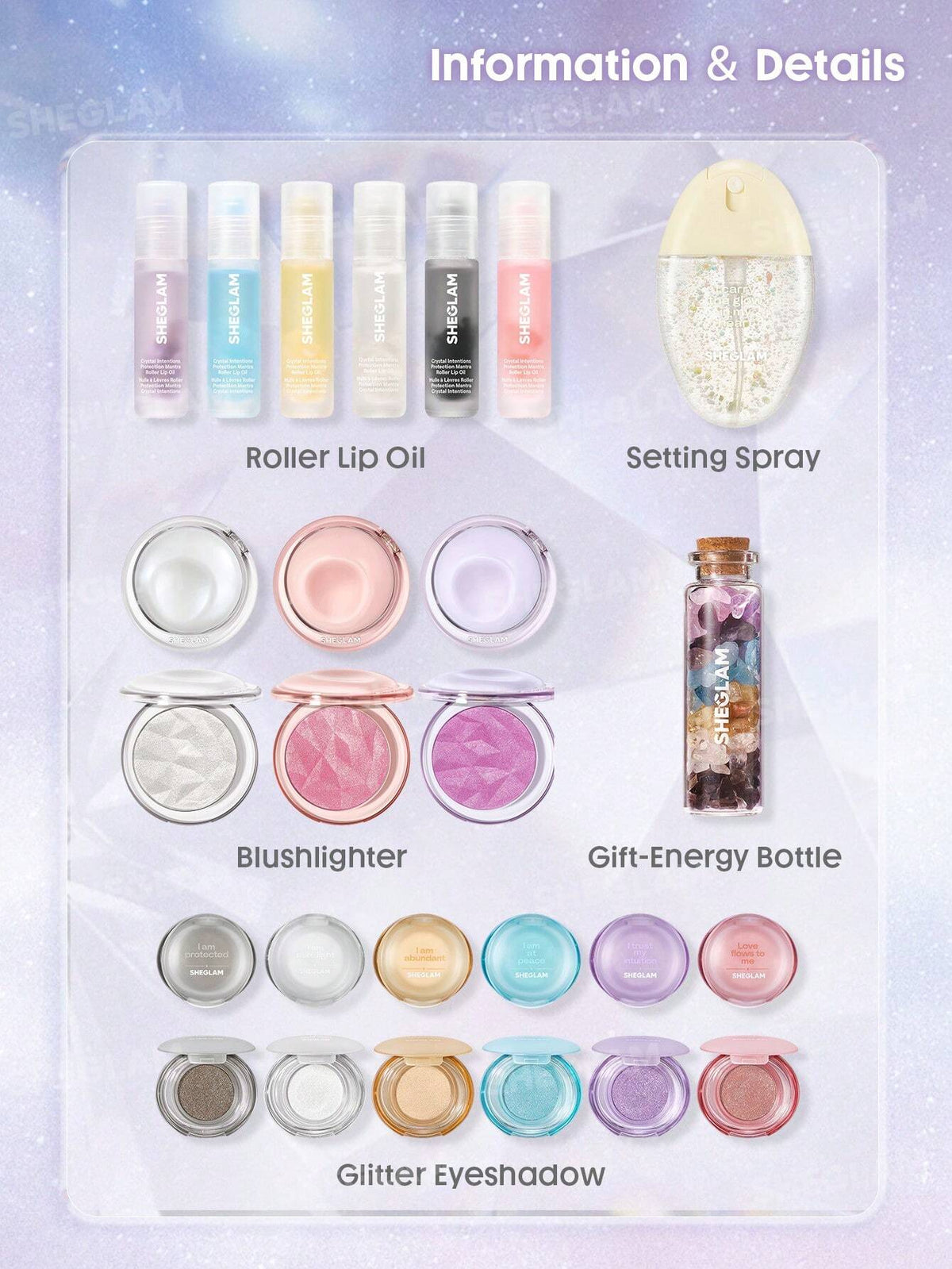 Colección Crystal Intentions X SHEGLAM