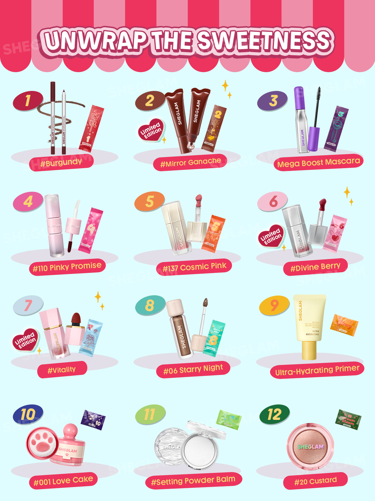 CALENDARIO DE ADVIENTO SHEGLAM - Life is Sweet. Limited Edition